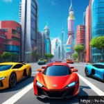 Home 19 헬로카봇 새로운 시즌 출시 정보 - A vibrant animated scene featuring Carbot characters in dynamic action poses, showcasing a mix of ol...