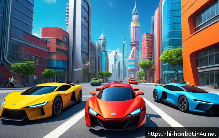 헬로카봇 새로운 시즌 출시 정보 - A vibrant animated scene featuring Carbot characters in dynamic action poses, showcasing a mix of ol...